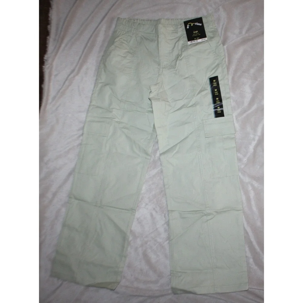 Art Class Green Wide Leg Cargo Pants, Girls Pants L 10/12